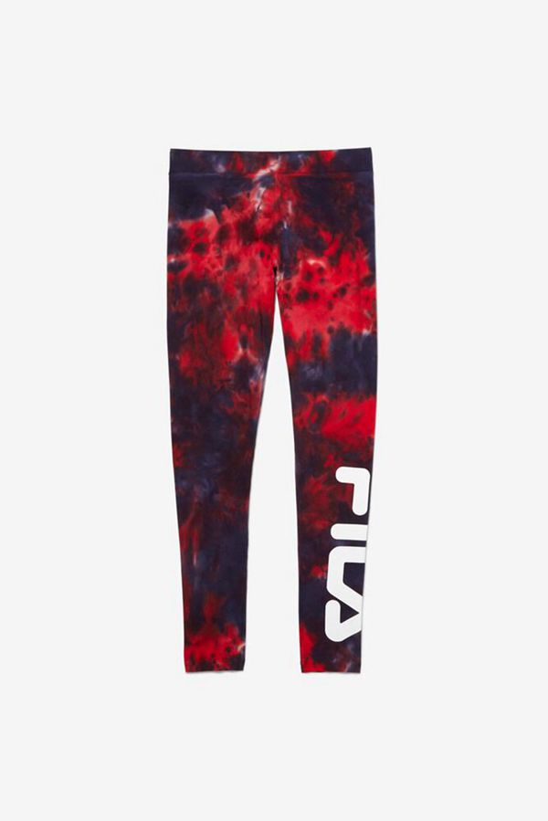 Fila Laila Tie Dye Women's Leggings - Navy/Red,NZ 824-91073